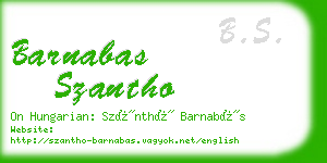 barnabas szantho business card